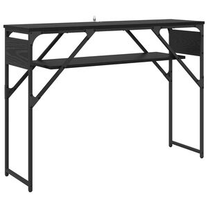 vidaXL Konsolesgalds Melns ozolkoks Inženierijas koks 105x30x75cm