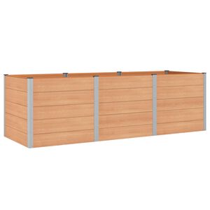 vidaXL Augstā puķu kaste Brūna 300 x 100 x 91 cm WPC un alumīnijs