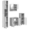 vidaXL Vannas istabas mēbeļu komplekts ar durvīm 4 pcs Pelēks Sonoma