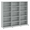 vidaXL CD plaukts, pelēka ozola, 100x23x89,5 cm, inženierijas koks