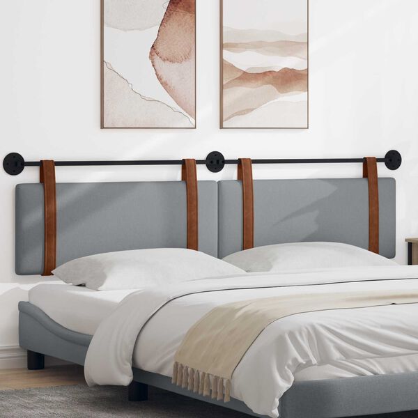 vidaXL Karājo&scaron;s galvgalis Gai&scaron;i pelēks 210 x 55 x 5 cm Antīks PU