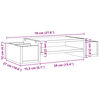 vidaXL monitora paliktnis ar plauktu, koka krāsā, 70x27x15 cm