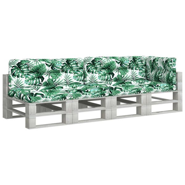 vidaXL pale&scaron;u matrači, 5 gab., audums ar lapu apdruku