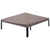 vidaXL Apsedze gaida Pelēkbrūna 300 x 300 cm Poliesters un tērauds