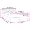 vidaXL Box Spring Gulta ar matraci Tum&scaron;i zils 140x220 cm Velvet
