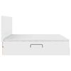 vidaXL Glabā&scaron;anas gulta Tīra balta 200 x 200 cm Mākslīgā āda