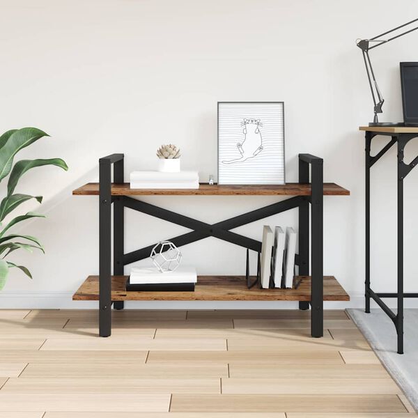 vidaXL Grāmatu plaukts Vecs koks 100 x 33,5 x 64 cm Inženierijas koks