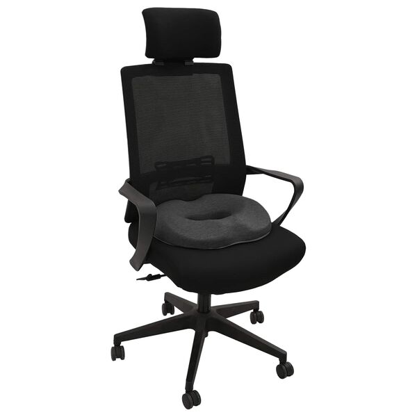 vidaXL Sēdvietas spilvens Tum&scaron;i pelēks 42 x 36,5 x 8 cm Atmiņas putas