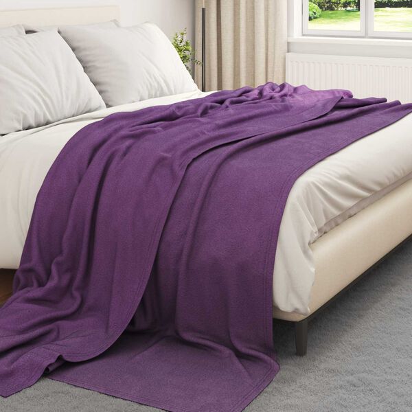 vidaXL Pledu segas 24 pcs Violeta 240 x 220 cm Flīss