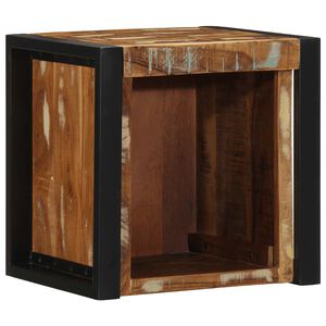 vidaXL Nakts skapis Daudzkrāsains 40x35x40 cm Reģenerēts masīvkoks