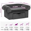vidaXL suņu dīvāns ar atvilktni, tumši pelēks, 75x50x38 cm, plīšs