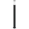 vidaXL stabveida gaismeklis ar sensoru, 110 cm, melns, IP44