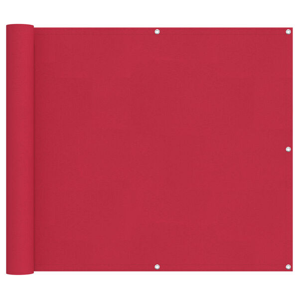 vidaXL Balkona ekrāns Burgundija 90 x 200 cm Oksforda audums