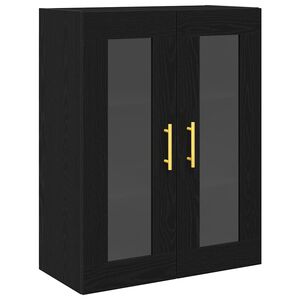vidaXL Sienas skapis Melns ozolkoks 69,5 x 34 x 90 cm