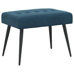 vidaXL Sols ar pogām Zila 60 x 40 x 45 cm Samts