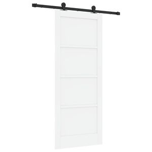 vidaXL Slīdo&scaron;ās durvis ORKDAL 83 x 202 cm Priedes masīvkoks Balts