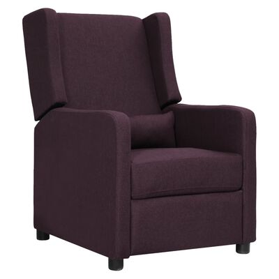 vidaXL atpūtas krēsls, atgāžams, violets audums