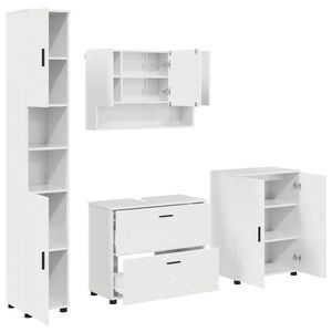 vidaXL Vannas istabas mēbeļu komplekts ar atvilktni ar plauktu 4 pcs