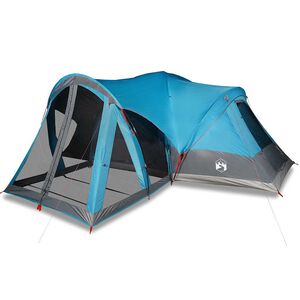 vidaXL ģimenes telts, tipi, 8 personām, zila, ūdensnecaurlaidīga