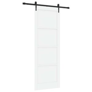 vidaXL Slīdo&scaron;ās durvis ORKDAL Balts 83 x 232 cm Priedes masīvkoks