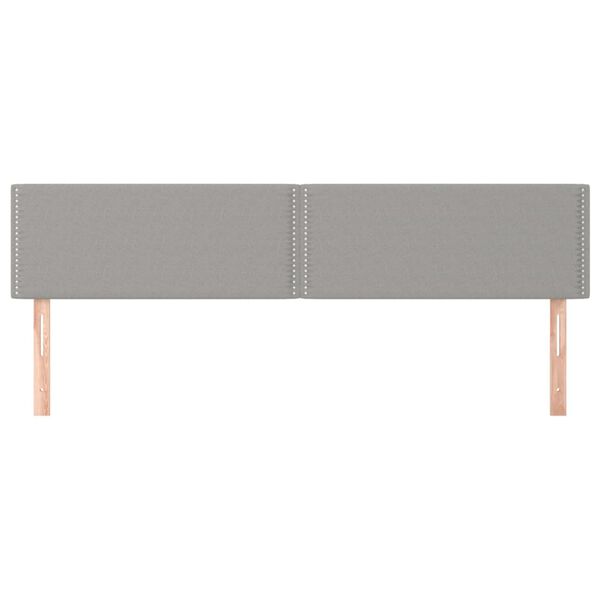 vidaXL gultas galvgaļi, 2 gab., 90x5x78/88 cm, gai&scaron;i pelēks audums