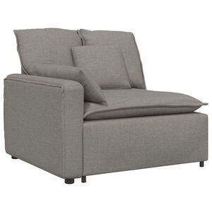 vidaXL modulārs dīvāna roku balstu gala modulis ar spilveniem, pelēkbrūns, 100 cm