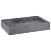 vidaXL izlietne, 58x39x10 cm, melns marmors