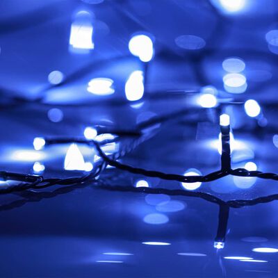 vidaXL LED lampiņu virtene ar 300 LED, zila, 30 m, PVC