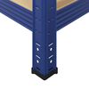 vidaXL 5-līmeņu plaukti, 2 gab., zils tērauds, inženierijas koks