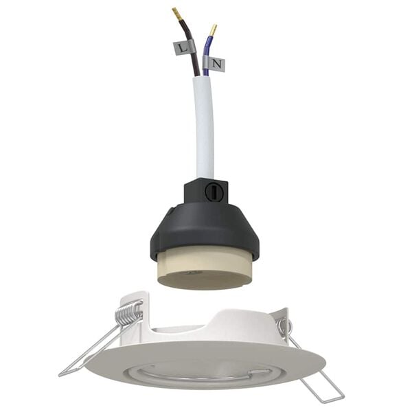 vidaXL Prožektors 6 pcs Balts 9 x 9 x 2.5 cm Metāla