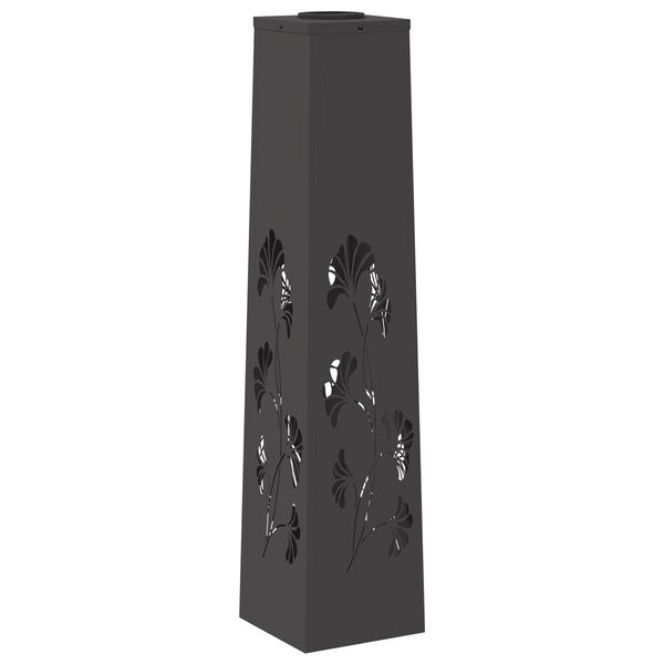 vidaXL Saules LED ceļa gaisma 2 pcs Melna Auksti velmēts tērauds