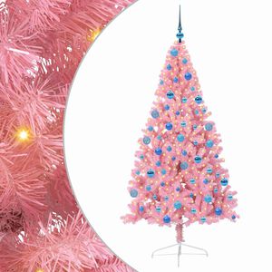 vidaXL Mākslīgais LED Ziemassvētku eglīte su 300 LED Rozā 180 cm PVC