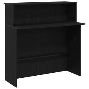 vidaXL Recepcijas galds Melns 100x50x103,5 cm inženierijas koks