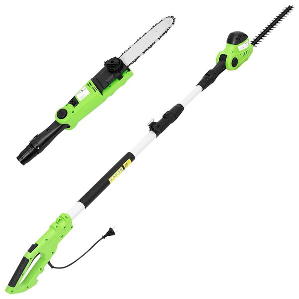 vidaXL teleskopisks motorzāģis, dzīvžoga trimmeris, 25/41 cm, 710/550W