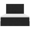 vidaXL Gulta ar uzglabā&scaron;anas vietu un LED Melna 140 x 200 cm Samts