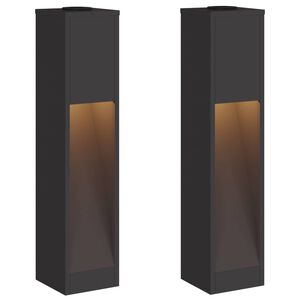vidaXL Saules LED Ceļa Gaisma 2 gab. Silti balts 18 x 18 x 80 cm