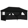 vidaXL Balles telts 292 x 580 x 315 cm Melns Oksforda audums