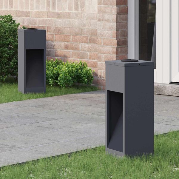 vidaXL Saules LED Ceļa Gaisma 2 pcs Antracīts Auksti velmēts tērauds