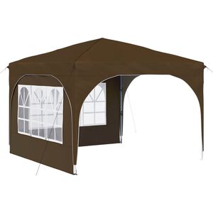 vidaXL Pop-up svinību teltis 290 x 290 x 245 cm Pelēkbrūna