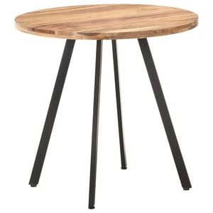 vidaXL virtuves galds, 80 cm, akācijas masīvkoks