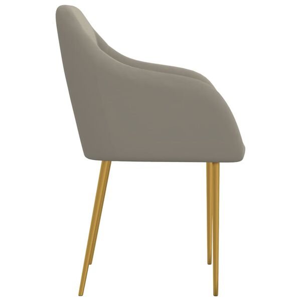 vidaXL virtuves krēsli, 2 gab., gai&scaron;i pelēks samts