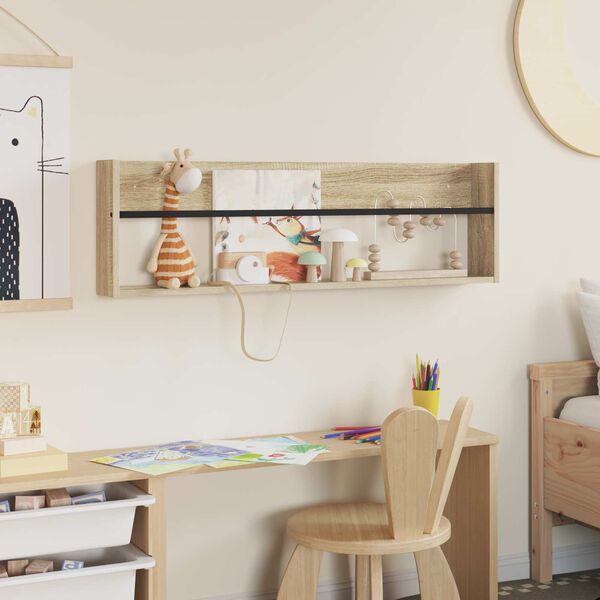 vidaXL Žurnālu statīvs Sonoma ozols 100 x 12 x 30 cm Inženierijas koks