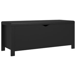 vidaXL uzglabā&scaron;anas kaste, melna, 105x40x45 cm, inženierijas koks