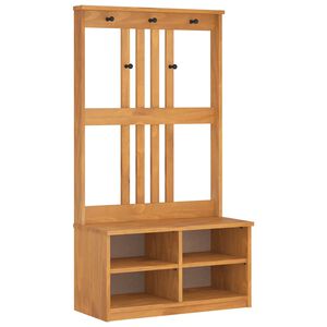 vidaXL halles koks SANDNES 87x40x159,5 cm masīvkoka priede