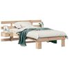 vidaXL Gultas rāmis Brūna 90 x 200 cm Ciets priedes koks