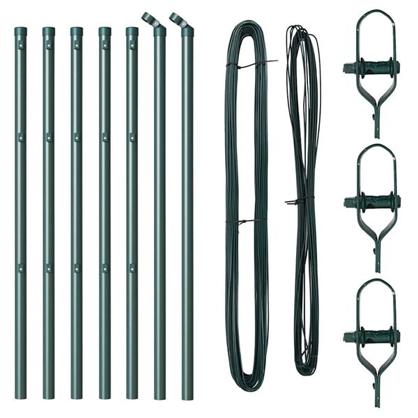 vidaXL Žoga āķis 7 pcs Zaļa Tērauds