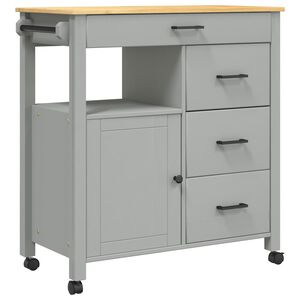 vidaXL virtuves ratiņi MONZA, 84x40x88,5 cm, priedes masīvkoks