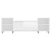 vidaXL TV skapītis, spīdīgi balts, 160x35x55 cm, inženierijas koks