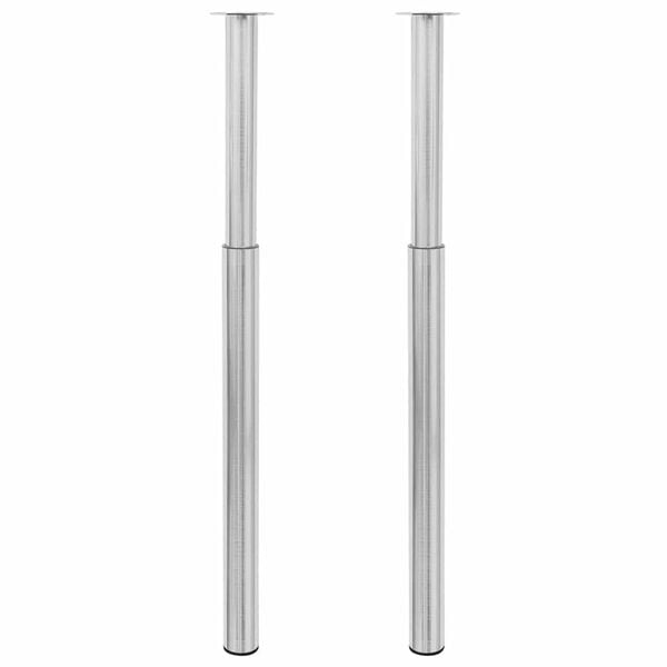 2 saliekamas galda kājas, nerūsējošais tērauds, 710 mm-1100 mm