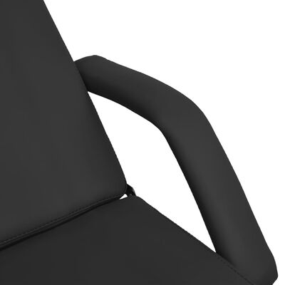 vidaXL masāžas galds, melns, 180x62x(87-112) cm